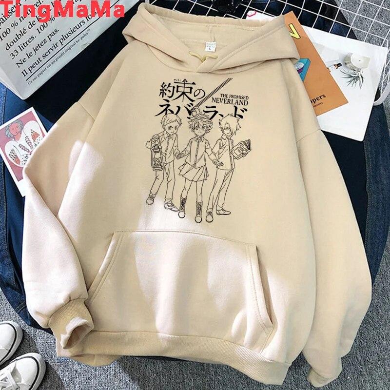 The Promise Neverland Hoodies Unisex Harajuku Y2k Aesthetic Anime Graphic Unisex Sweatshirts Anime Korea Unisex Hoodie