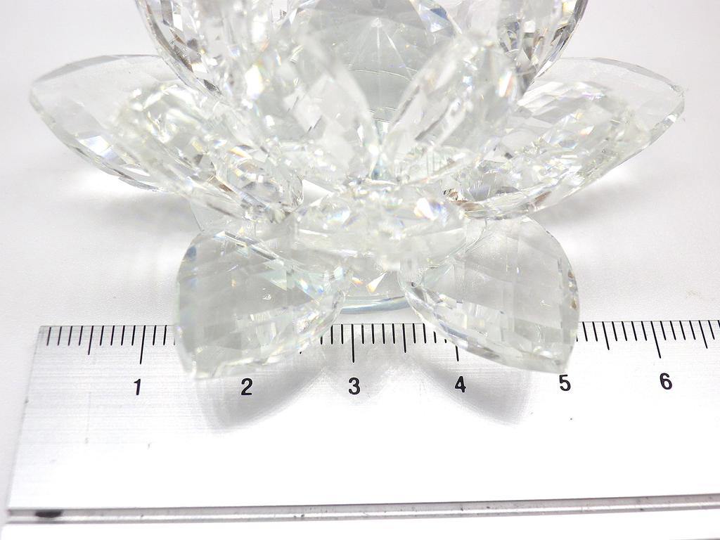 Цветок лотоса хрустальная стеклянная статуэтка цветок лотоса интерьерный лотос фен-шуй удача ловец солнца (6см)