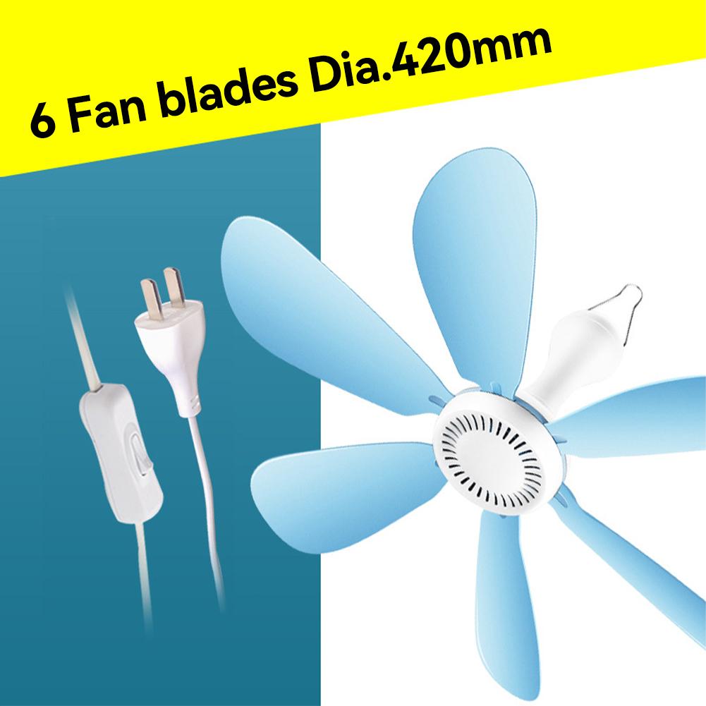 5/6 створок 220 В подключаемый потолочный вентилятор для навеса бесшумный подвесной вентилятор для кемпинговой кровати вентилятор для палатки общежития