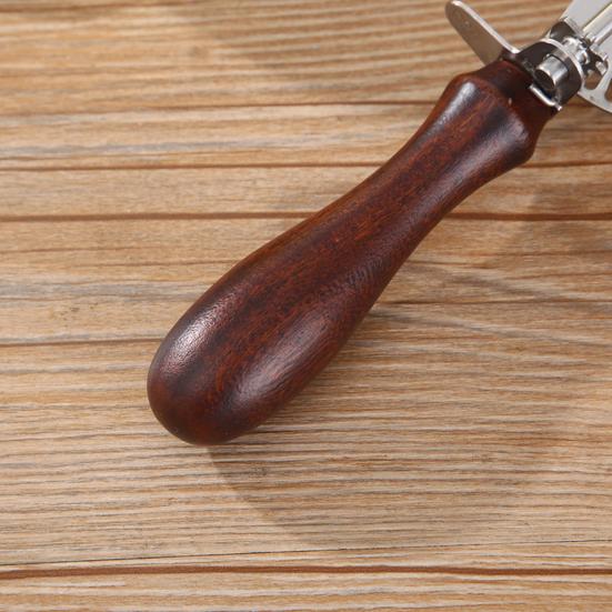 Ложка для мороженого, прочная, легко чистящаяся ложка для мороженого из нержавеющей стали с нескользящей деревянной ручкой для дома