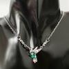 Fashion Crystal Hummingbird Pendant Necklace Exquisite Shiny Zircon Animal Choker Necklace for Women Trendy Party Jewelry Gifts