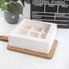 Белые картонные коробки с 9 отделениями для кексов и маффинов