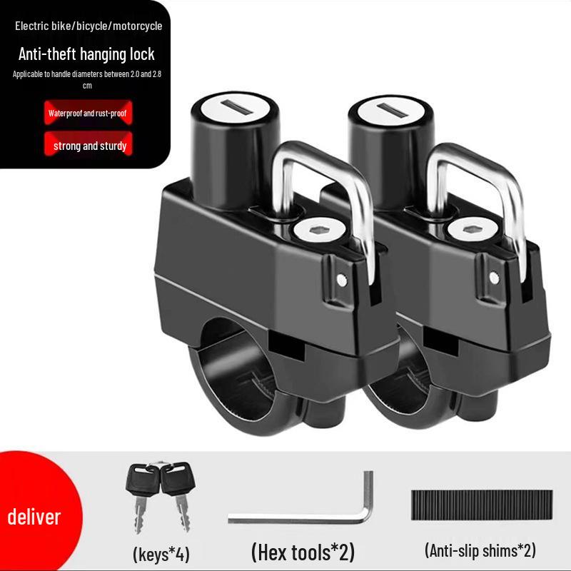 Универсальный электрический замок для шлема с крючком для ключей для безопасности мотоцикла