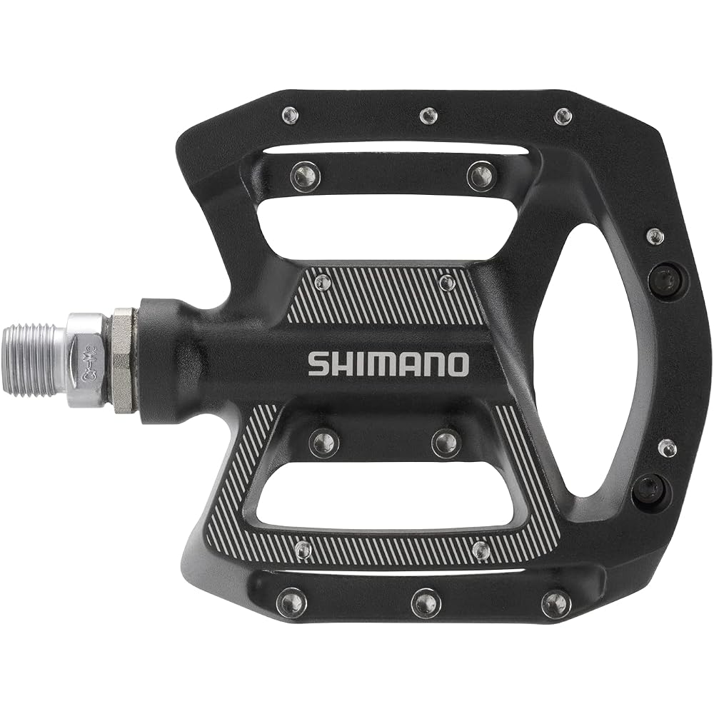 Shimano PD-GR500 Black Flat Pedals with Non-Slip Surface and Durable Design