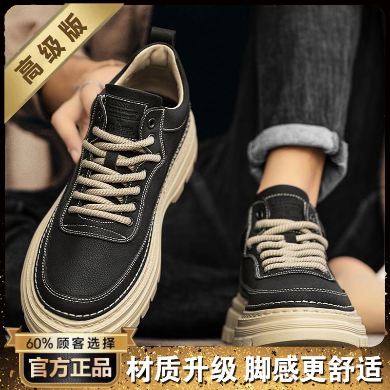 Зимние британский стиль кеды повседневные кожаные обувь на платформе мягкая подошва спортивные низкие ботинки Мартинс хлопковые ботинки