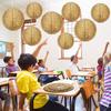 3PCS Linen Material Burlap Paper Lanterns Decorative Paper Lantern  Children's Birthdays