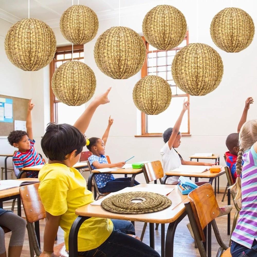 3PCS Linen Material Burlap Paper Lanterns Decorative Paper Lantern Children's Birthdays