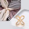 1PC Fashion Shawl Buckle Scarf Buckle Scarf Clip X Shape Ring Clip Jewelry Accessories