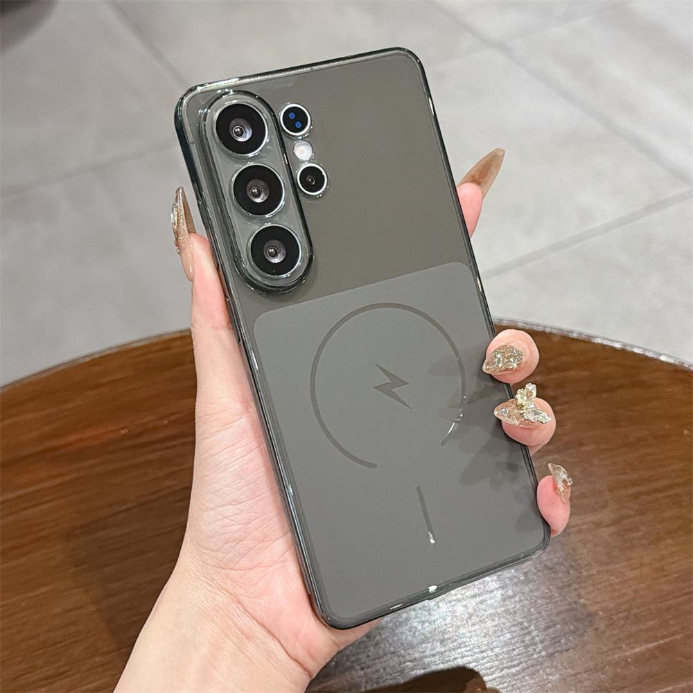 Прозрачный Ультратонкий Мягкий Чехол из ТПУ для Samsung Galaxy S26 Ultra S25 S24 Plus S25FE Для Magsafe Ударопрочный Магнитный Прозрачный Чехол