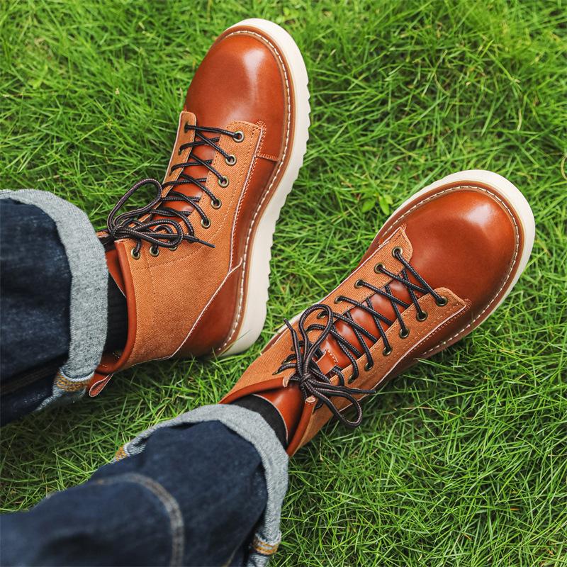 Модные мужские вечерние ботинки для ночного клуба на платформе, ботинки на шнуровке из натуральной кожи, ковбойские рабочие ботинки, красивые ботинки для лодыжек, botas hombre