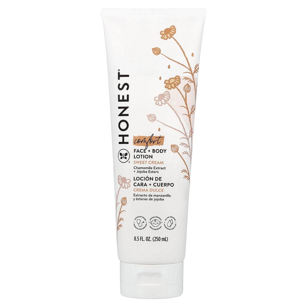 The Honest Company Comfort, Face and Body Lotion, Sweet Cream, 250ml (8.5fl Oz)