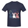 1 Piece Independence Day Funny 100 Cotton Tshirt French Bulldog Tops Tees For Unisex