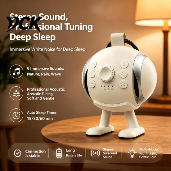 Rechargeable Sleeping Aid White Noise Sound Machine with Bluetooth-compatible Speaker, Portable Baby Sleep Soother for Nursery Aid, USB Speaker