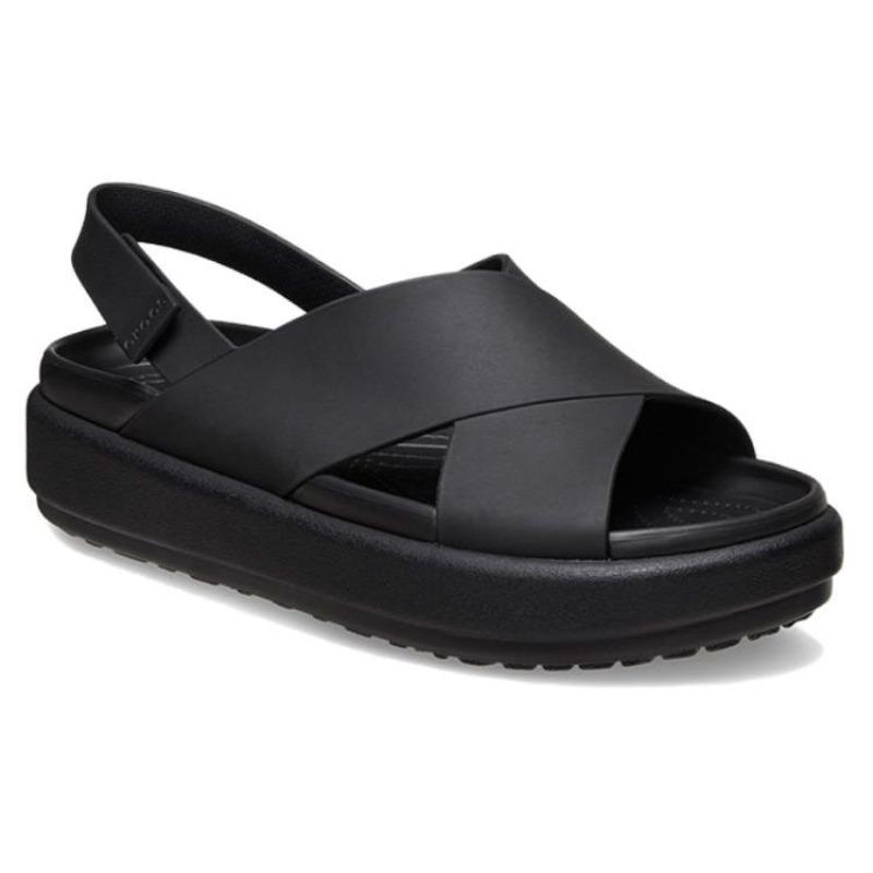 Crocs Minimal Casual Outdoor Breathable Single Strap Sandals Women Black 209407-060