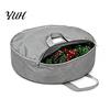 Dustproof Holiday Decoration Bin Large Round Garland Storage Bag, Waterproof Oxford Container with Organizer Bag Reinforced Handles, Tear-Resistant