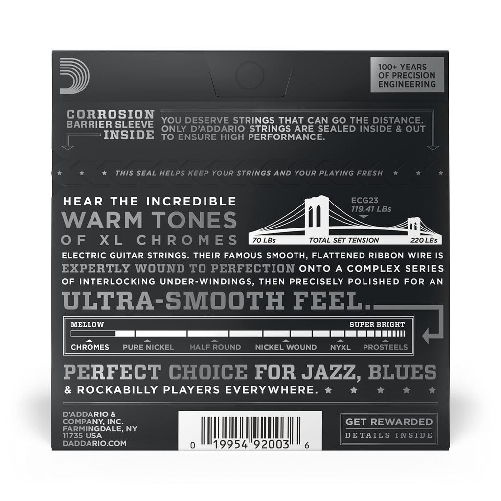 Струны для электрогитары с плоской обмоткой Extra Light ECG23 D'Addario .010-.048 []