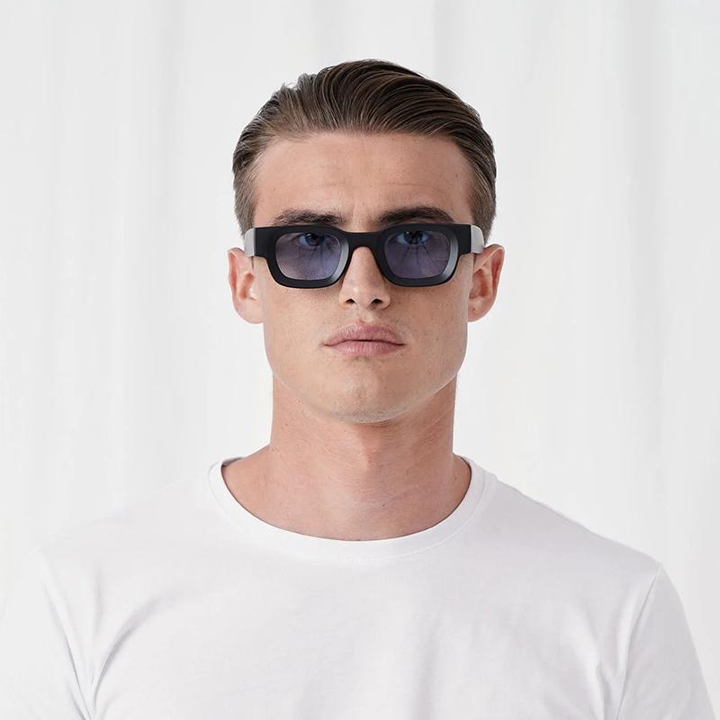 Модные маленькие квадратные солнцезащитные очки для женщин и мужчин, ретро, трендовые, с синими и желтыми линзами, вогнутые солнцезащитные очки UV400 Lentes Mujer S3639N