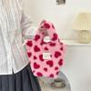 Winter fashion plush women's bags, new cute polka dot handbags, commuting handbags to work