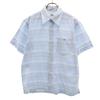 Made In Japan Border Pattern Short Sleeve Shirt 3 Blue Men's Used