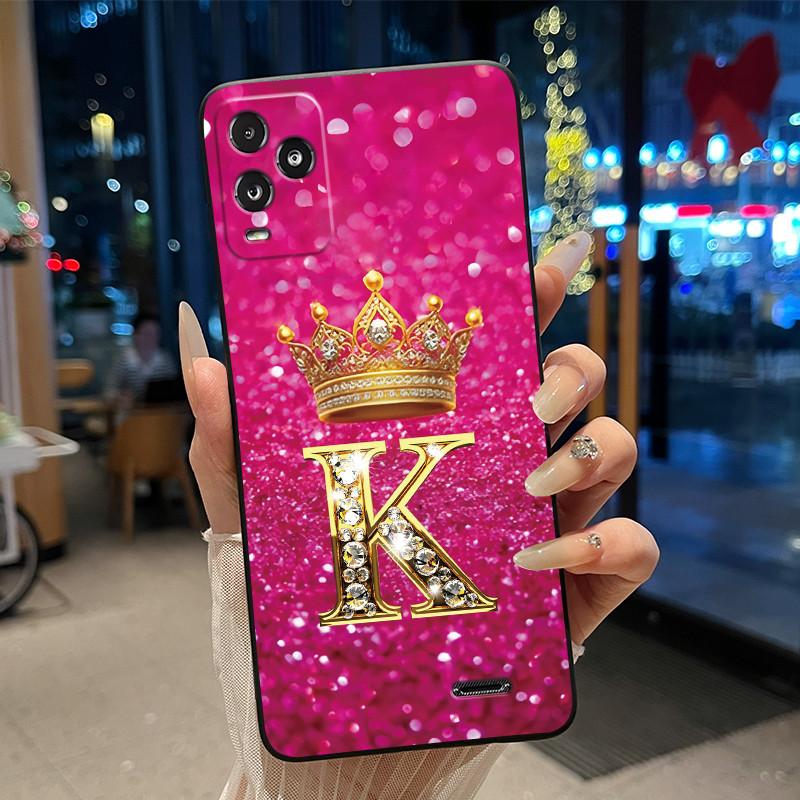 Crown Initial Letter Black Case For BLU View 5 Pro Protective Soft Silicone Shockproof Casing For BLU View 5 Pro Back Cover
