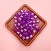 100Pcs 7mm DIY Crafts Transparent Letter For Jewelry Making Loose Beads Necklace Bracelet Pendant Wholesale