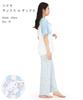 Cinnamoroll Covered Powder Short Long Top and Bottom Room Loungewear X [SAZAC] Pajamas, Stretch, Women's, Sleeves, Pants, Set, Wear, (Saxophone