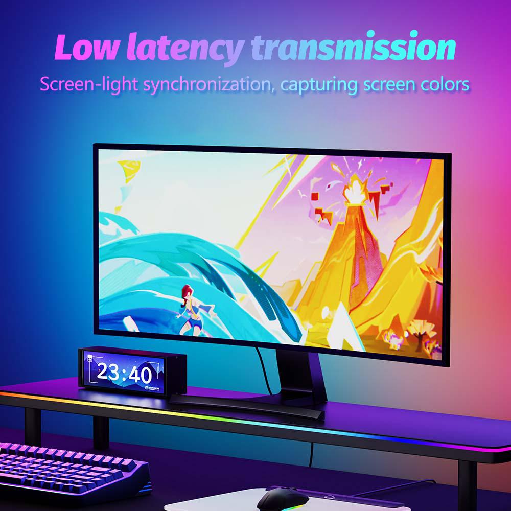 LED Strip Sync Lights Bar Smart Gaming Ambient Light Computer Backlight Strip App Control Music/Color Sync Bedroom Decor