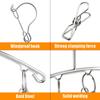 Вешалка для одежды из нержавеющей стали, ветрозащитная сушилка для белья, 20 прищепок, вешалка для одежды, держатель для полотенец, нижнего белья, носков, вешалка для белья
