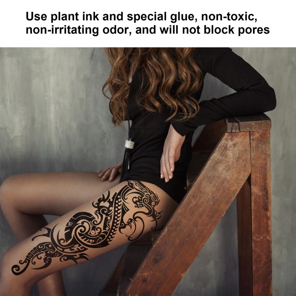 6 шт. Временная тату-наклейка Водонепроницаемые Временные татуировки на всю руку для рук и ног