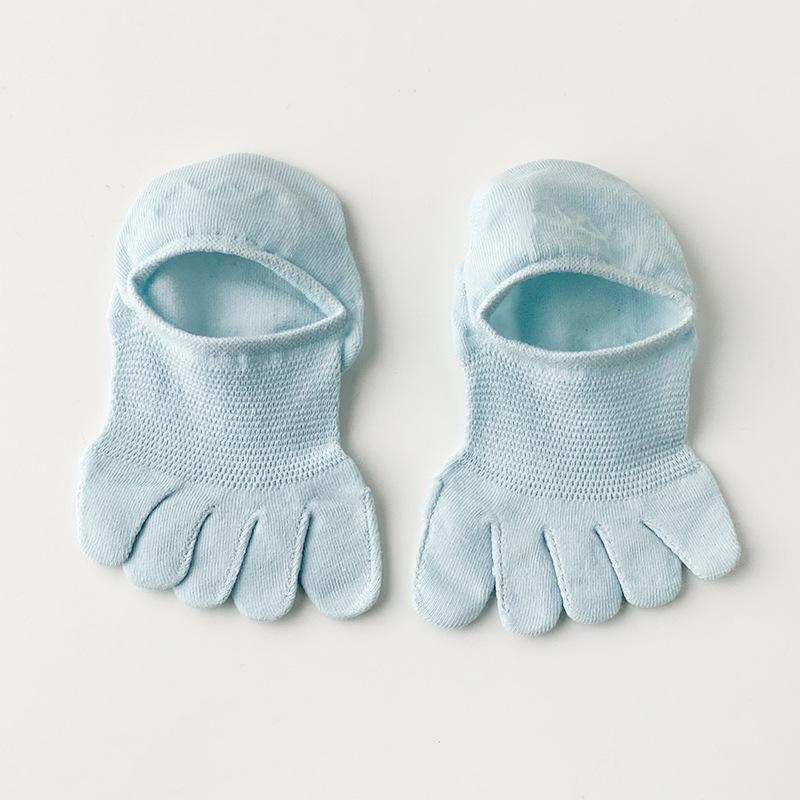 2 Pairs Woman's Five-Finger Socks Spring Summer Fashion Cotton Boat Sock Solid Mesh Breathable Invisible Socks Free Shipping