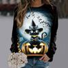 Sport Wear Long Sleeve Castle Dark Round Neck Hoodie Women's Halloween 3D Printed Christmas Hoodies Autumn Winter Pullover Clothing