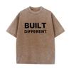 Мужская футболка с принтом Streetwear Мода Хлопковая футболка с коротким рукавом Круглый вырез Свободный крой Винтажный принт Молодежные повседневные топы