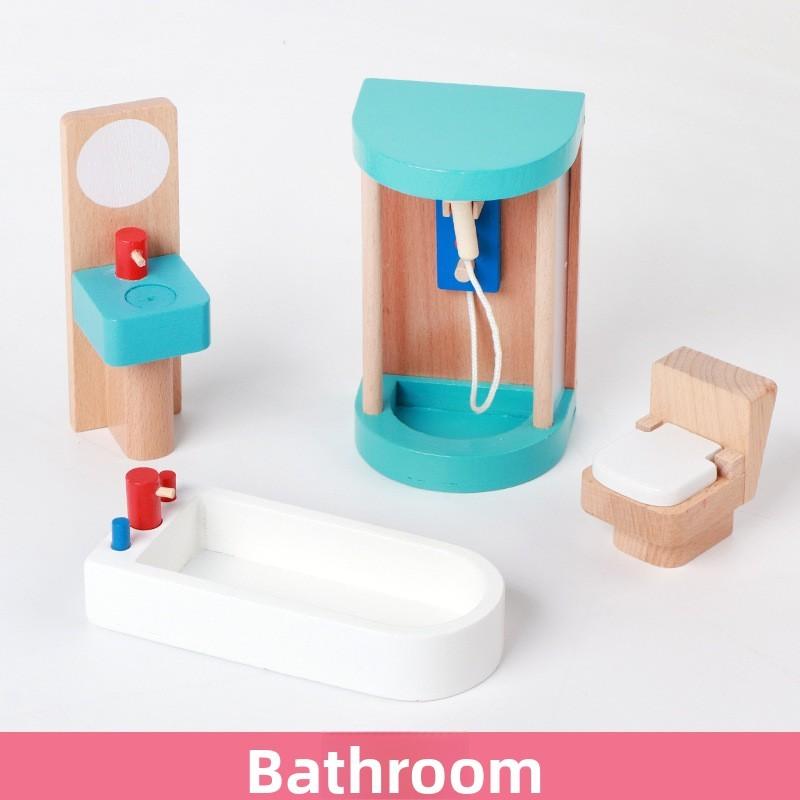 Деревянная Имитация Мини Спальни Кухни Гостиной Детский Набор Сцен Игрушек Для Творческих Детей Ролевые Игры И Взаимодействие Родителей И Детей