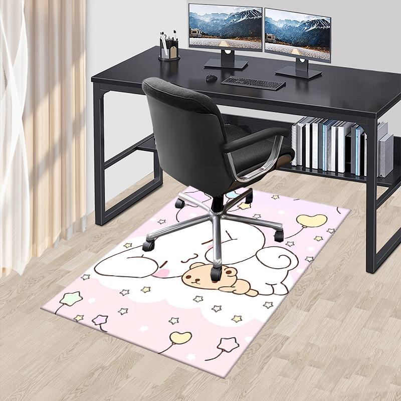 Anime Cartoon Design Chair Mat - Non-Slip Carpet for Office Chairs, Suitable for Home Decor, Living Room, Bedroom, Game Room, and Dormitory Flooring.E