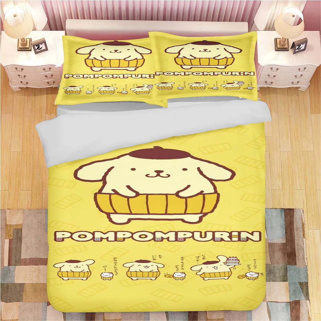 Одеяло Pompompurin Собака Детское Мультяшное Одеяло с Анимационным Принтом Полиэстер Постельное Белье Размер Твин Подарок