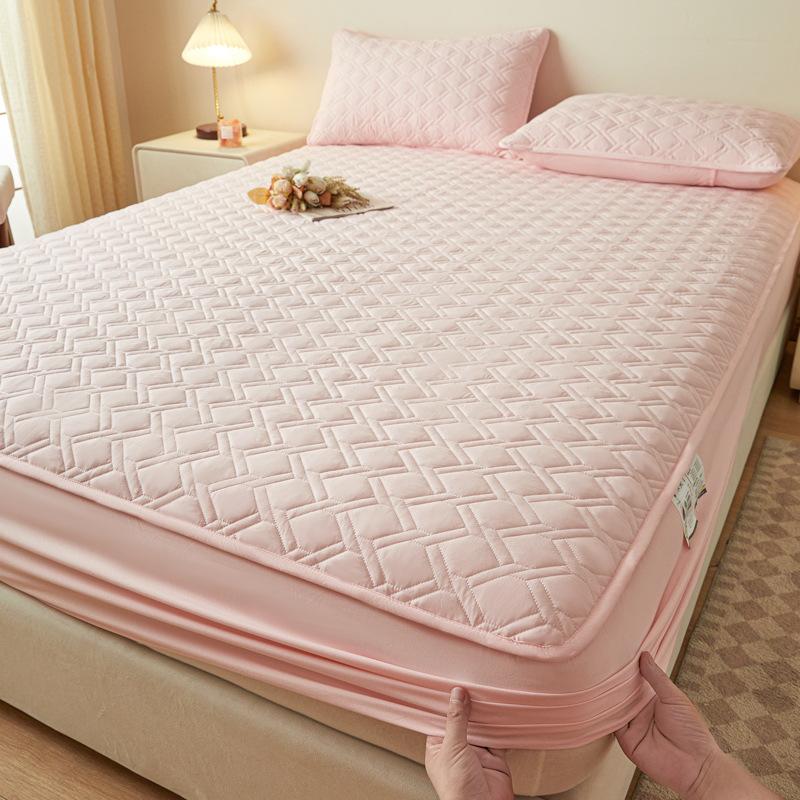 Комплект из трех предметов матраса класса А для матерей и младенцев, однотонный, хлопковый пыльник, нескользящий наматрасник из стираного хлопка