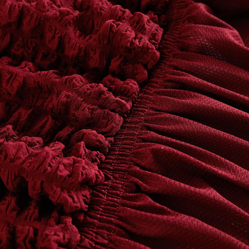 High Elastic Bubble Grid Sofa Cover 1/2/3/4 with Skirt Hem, All Season Universal Pet Anti Dirt