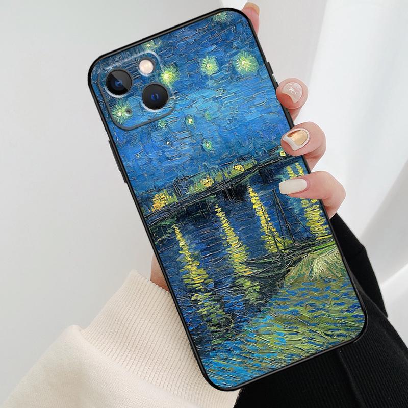 Чехол Van Gogh Звездная ночь Для iPhone 12 11 13 14 15 16 Pro Max Mini Чехол Для iPhone XR X XS Max Plus Чехол для телефона