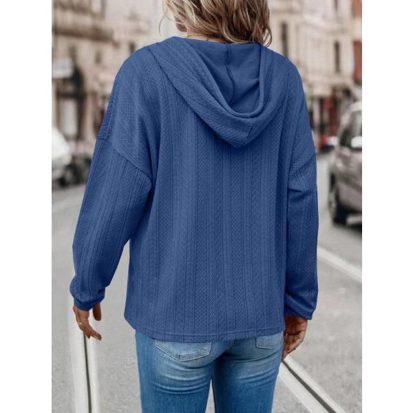 IHUASU Осень-зима женская свободная повседневная однотонная толстовка с капюшоном и длинными рукавами женская