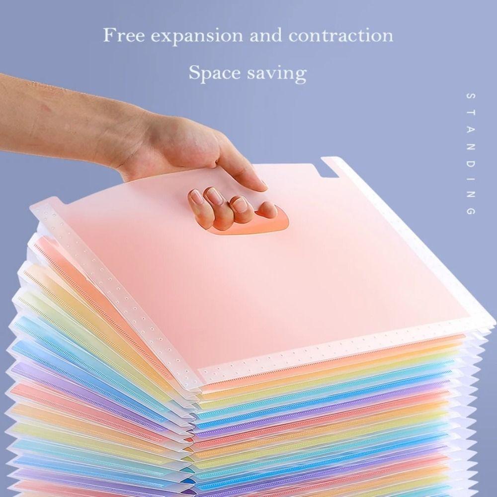Portable 25 Pockets File Folder Multi-layer Paper Organizer  Contract Invoices