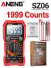 Digital Multimeter AC/DC Ammeter 1999 Counts Multitester 600V Voltmeter Multimetr Voltage Resistance Meter Diode Tool ANENG SZ06