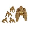 Decorative Figure Gorilla Golden Resin (30x35x44cm)