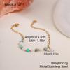 GEMCHIC Women's Colorful Crystal Beaded Bracelet Set Stainless Steel Fashion Jewelry