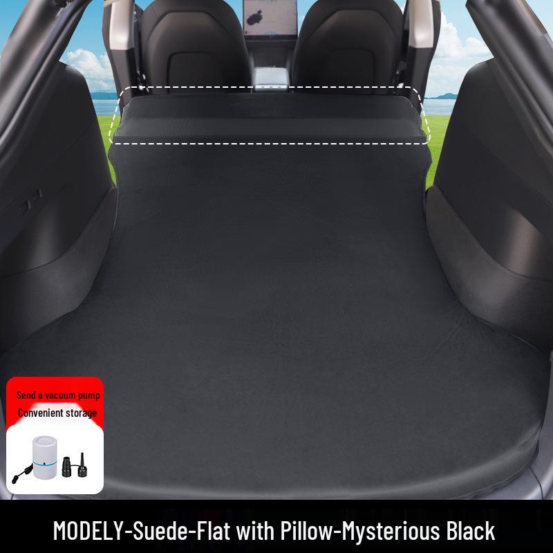 Inflatable-Free Car Mattress for Tesla Model Y/3: Rear Trunk Travel Bed for Camping