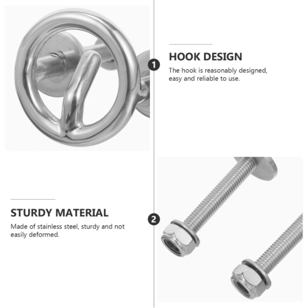 Marine Grade Water Ski Tow Ring Stainless Steel Boat Tow Accessory Marine Tow Hook Yacht Equipment