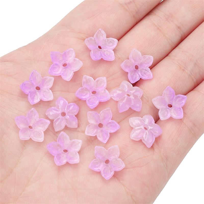 10 шт./пакет пятилепестковый цветок сакуры бусины DIY браслет ожерелье серьги ювелирные аксессуары