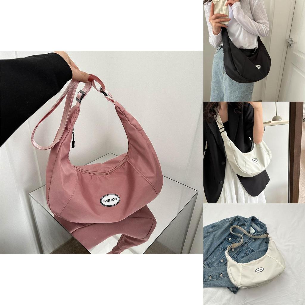 Trendy Large Capacity Dumpling Shape Shoulder Bag For Women Street Style Fashion 2023 Summer New Simple Single Shoulder Bag