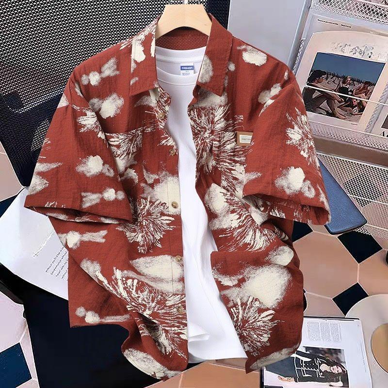 American Women's Short Sleeved Shirt Retro Design Thin Top Jacket Pocket Design Loose and Casual Ladies Clothing