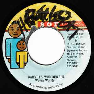 7-дюймовая пластинка WAYNE WONDER - Baby It's Wonderful 12247 Father & Son Re Ямайский Регги, Ска и Даб Б/У