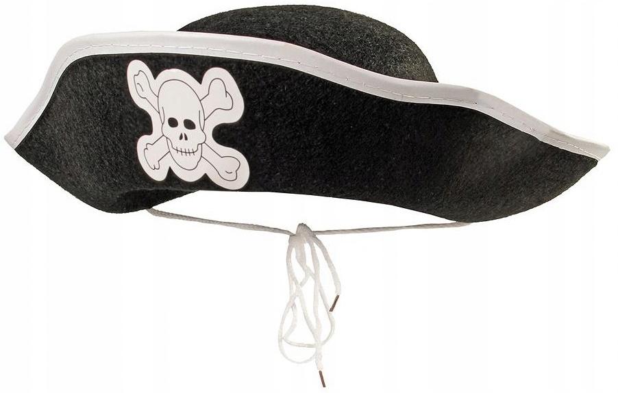 Czapka Kapelusz Pirata Piracka Kapitana Piratów Czaszka Korsarz Karnawał